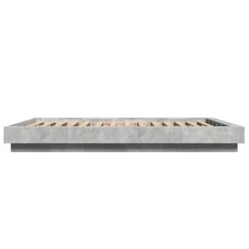 Bettgestell Betongrau 135x190 cm Holzwerkstoff