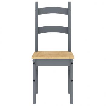Essstühle 2 Stk. Grau 40x46x99 cm Massivholz Kiefer