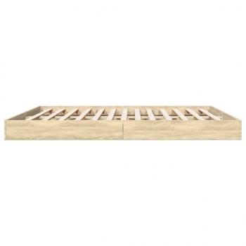 Bettgestell Sonoma-Eiche 180x200 cm Holzwerkstoff