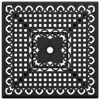 Gartentisch Schwarz 80x80x75 cm Aluminiumguss