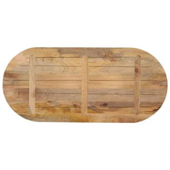Tischplatte 120x50x2,5 cm Oval Massivholz Mango