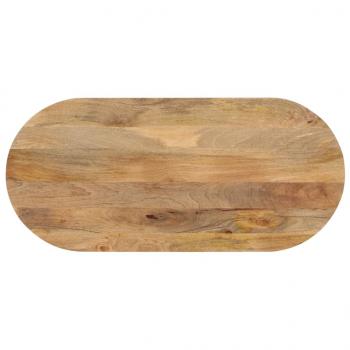 ARDEBO.de - Tischplatte 90x40x2,5 cm Oval Massivholz Mango