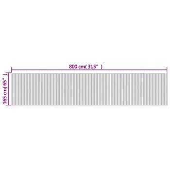 Paravent Weiß 165x800 cm Bambus