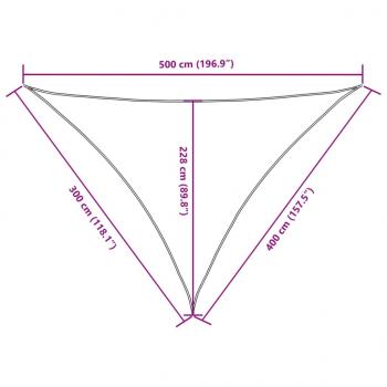 Sonnensegel Oxford-Gewebe Dreieckig 3x4x5 m Anthrazit