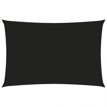 Sonnensegel Oxford-Gewebe Rechteckig 4x6 m Schwarz