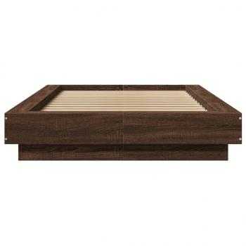Bettgestell Braun Eichen-Optik 100x200 cm Holzwerkstoff