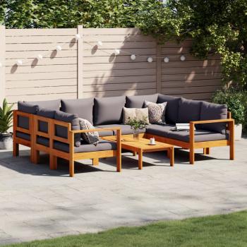 ARDEBO.de - 6-tlg. Garten-Sofagarnitur mit Kissen Massivholz Akazie