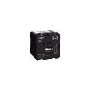 ARDEBO.de Hager WXF113 USB-Ladegerät Typ A+C, 230V