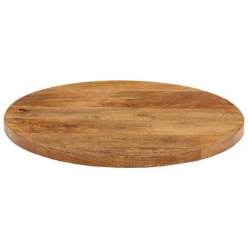 Tischplatte Ø 50x2,5 cm Rund Massivholz Mango