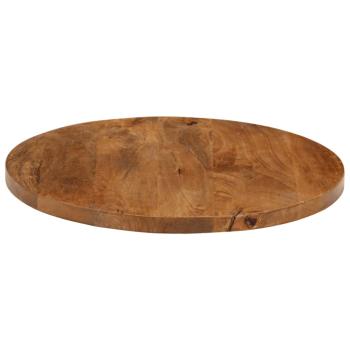Tischplatte Ø 50x2,5 cm Rund Massivholz Mango