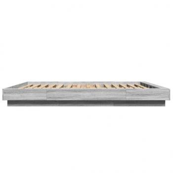 Bettgestell Grau Sonoma 150x200 cm Holzwerkstoff