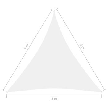 Sonnensegel Oxford-Gewebe Dreieckig 5x5x5 m Weiß