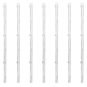 Maschendrahtzaun mit Pfosten Stahl Verzinkt 15x1,25 m Silbern