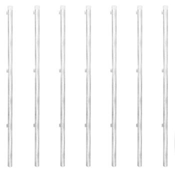 Maschendrahtzaun mit Pfosten Stahl Verzinkt 15x1,25 m Silbern