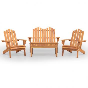4-tlg. Garten-Lounge-Set Adirondack Massivholz Akazie