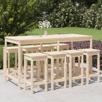 ARDEBO.de - 9-tlg. Gartenbar-Set Massivholz Kiefer