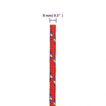 Bootsseil Rot 8 mm 25 m Polypropylen