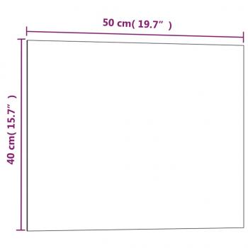 Magnettafel Wandmontage Schwarz 50x40 cm Hartglas