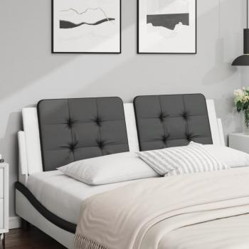 ARDEBO.de - Kopfteil-Kissen Schwarz und Weiß 160 cm Kunstleder