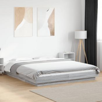 Bettgestell Grau Sonoma 160x200 cm Holzwerkstoff