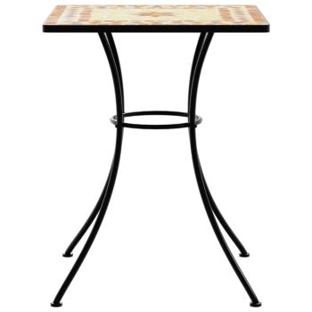 Mosaik-Bistrotisch Terrakottarot 60x60x74 cm Keramik