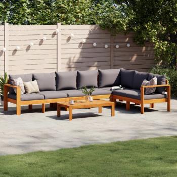 ARDEBO.de - 5-tlg. Garten-Sofagarnitur mit Kissen Massivholz Akazie