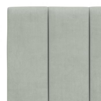 Bett mit Matratze Hellgrau 140x200 cm Samt