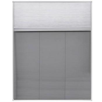 Insektenschutz-Plissee für Fenster Jalousie Aluminium 80x100 cm 