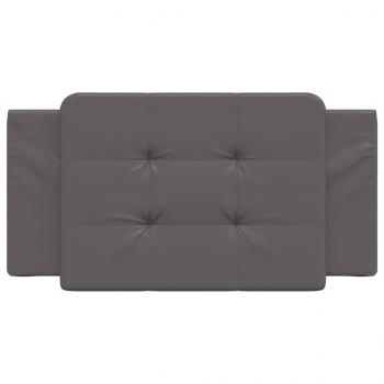 Kopfteil-Kissen Grau 100 cm Kunstleder