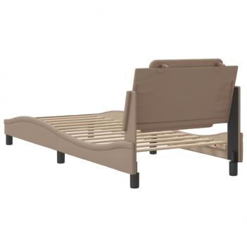 Bettgestell mit Kopfteil Cappuccino-Braun 80x200 cm Kunstleder