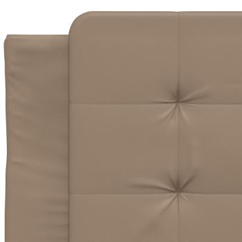 Bettgestell mit Kopfteil Cappuccino-Braun 80x200 cm Kunstleder