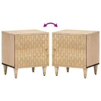Nachttische 2 Stk. 40x33x46 cm Massivholz Mango