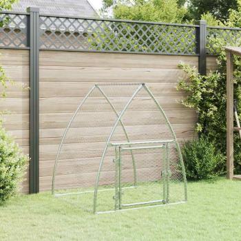 Hühnerkäfig Silbern 100x105x120 cm Verzinkter Stahl