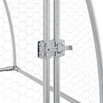 Hühnerkäfig Silbern 100x105x120 cm Verzinkter Stahl