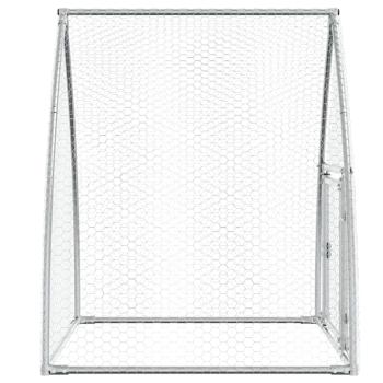 Hühnerkäfig Silbern 100x105x120 cm Verzinkter Stahl