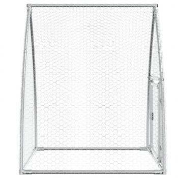 Hühnerkäfig Silbern 100x105x120 cm Verzinkter Stahl