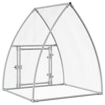 Hühnerkäfig Silbern 100x105x120 cm Verzinkter Stahl