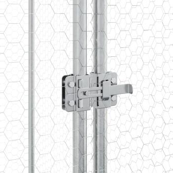 Hühnerkäfig Silbern 200x100x190 cm Verzinkter Stahl