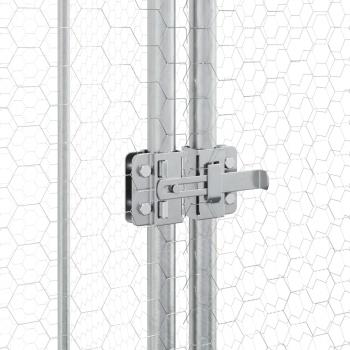 Hühnerkäfig Silbern 200x100x190 cm Verzinkter Stahl