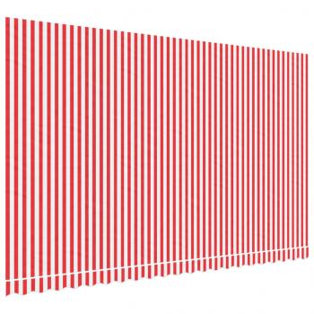 Markisenbespannung Rot und Weiß Gestreift 5x3 m