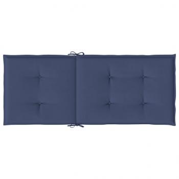 Hochlehner-Auflagen 6 Stk. Marineblau Stoff