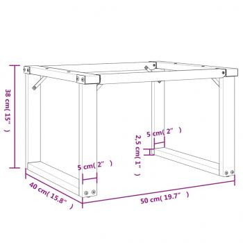 Couchtischbeine O-Gestell 50x40x38 cm Gusseisen