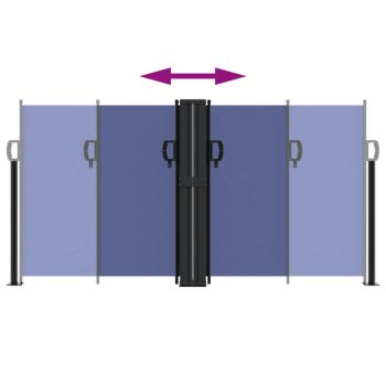 Seitenmarkise Ausziehbar Blau 120x1000 cm