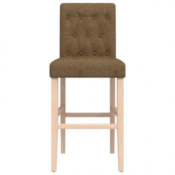 Barstühle 2 Stk. Massivholz Gummibaum und Stoff