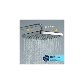GROHE Vitalio Comfort 250 Duschsystem, Quickfix, mit Thermostatbatterie für die Wandmontage, chrom (26696001)