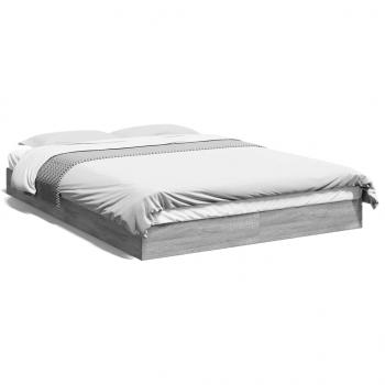 ARDEBO.de - Bettgestell Grau Sonoma 120x200 cm Holzwerkstoff