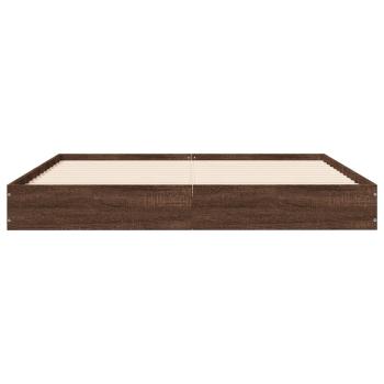 Bettgestell Braun Eichen-Optik 140x200 cm Holzwerkstoff