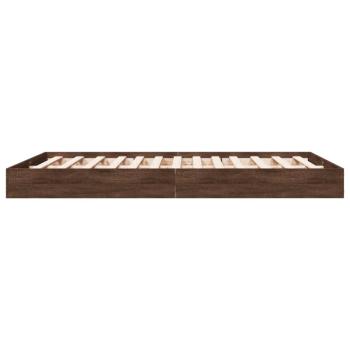 Bettgestell Braun Eichen-Optik 140x200 cm Holzwerkstoff