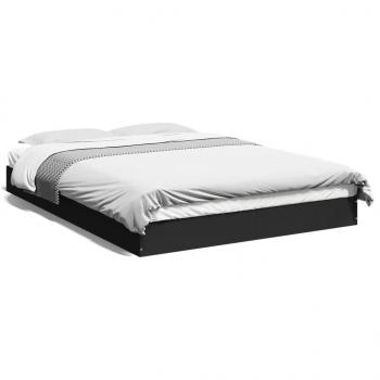 ARDEBO.de - Bettgestell Schwarz 120x190 cm Holzwerkstoff