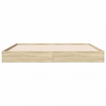 Bettgestell Sonoma-Eiche 150x200 cm Holzwerkstoff